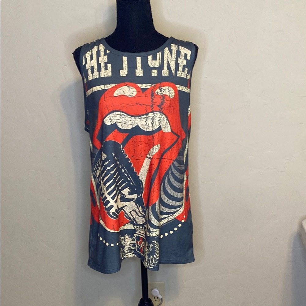 COPY - Rolling Stones Tattoo Sleeveless Tank